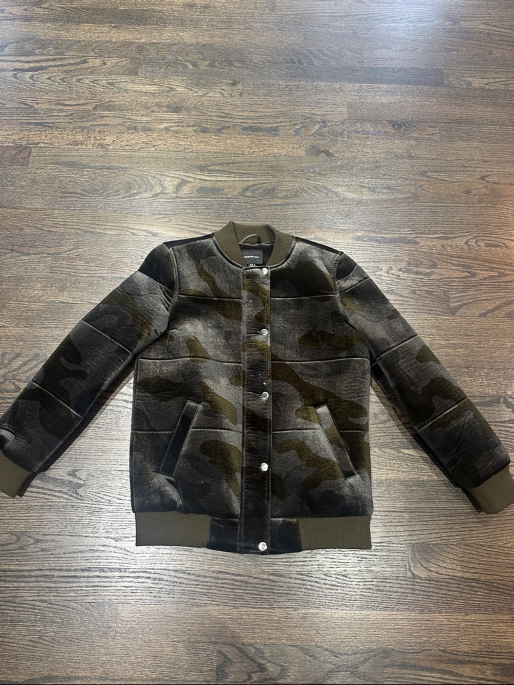 Members only velvet army bomber jacket XS